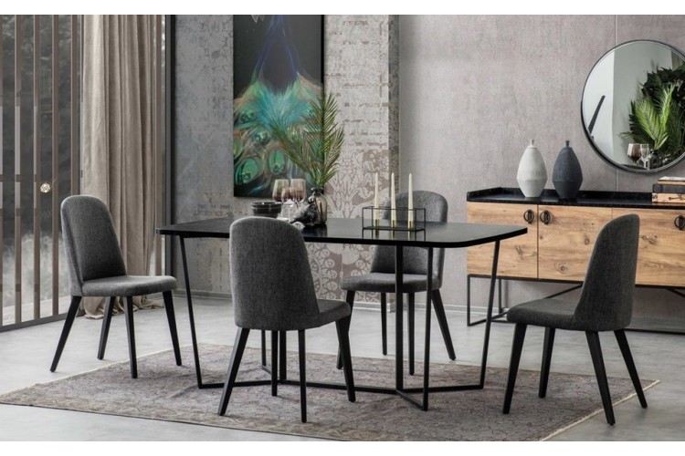 Loft Metal Yemek Odası Takımı