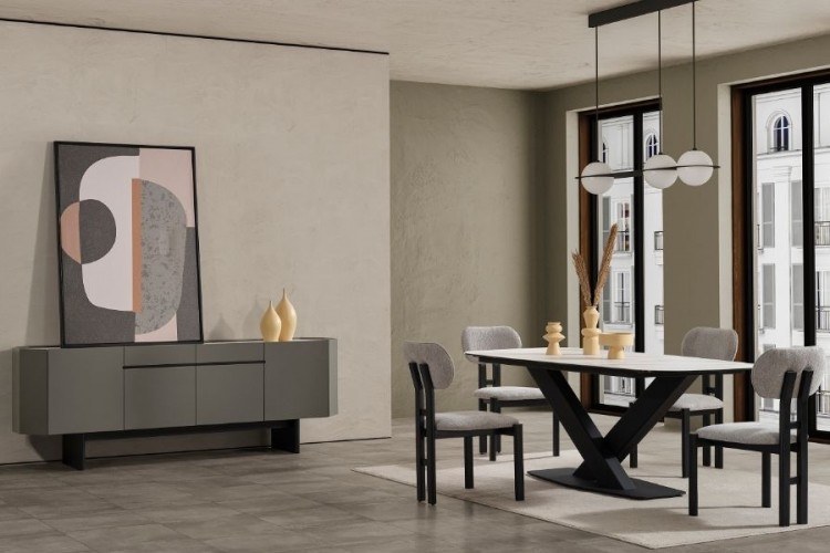 Slope Baskılı Yemek Odası Takımı