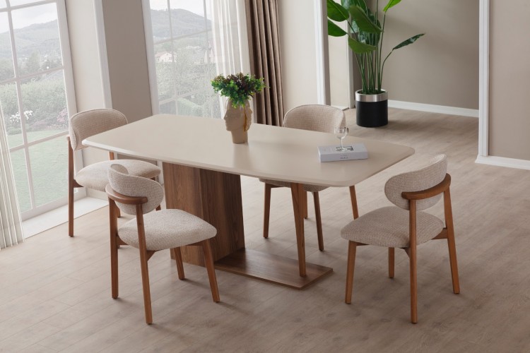 Jett Walnut Yemek Odası Takımı